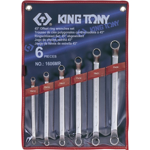 Набор ключей KING TONY накидных 45 град 6 ед (1606MR) лучшая модель в Виннице
