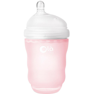 Дитяча силіконова антиколікова пляшечка Olababy GentleBottle Rose Рожевий 240 мл (80850) в Вінниці