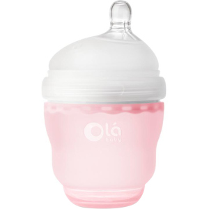 Дитяча силіконова антиколікова пляшечка Olababy GentleBottle Rose Рожевий 120 мл (80450) ТОП в Вінниці