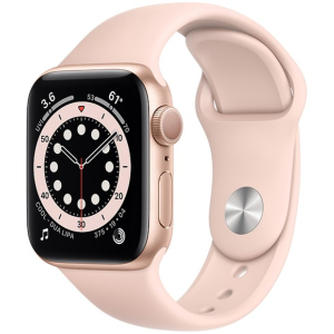 Смарт-часы Apple Watch Series 6 GPS 40mm Gold Aluminium Case with Pink Sand Sport Band (MG123UL/A) ТОП в Вінниці