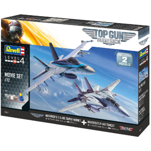 Збірна модель Revell Винищувачі F-14 та F/A-18E з фільму Top Gun. Масштаб 1:72 (RVL-05677) (4009803056777) краща модель в Вінниці