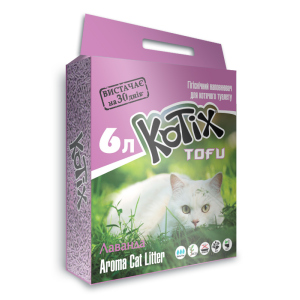 Наповнювач для котячого туалету Kotix Тофу Lavender Соєвий комкуючий 2.55 кг (6 л) (6972345440053) ТОП в Вінниці