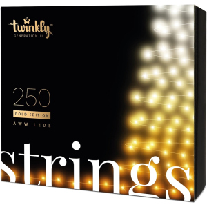 Світлодіодна Smart LED гірлянда Twinkly Strings AWW 250, BT+WiFi, Gen II, IP44, чорний кабель (TWS250GOP-BEU) в Вінниці