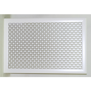 Экран декоративный для радиаторов Berloga Омега Белый 69x39x1,2 см лучшая модель в Виннице
