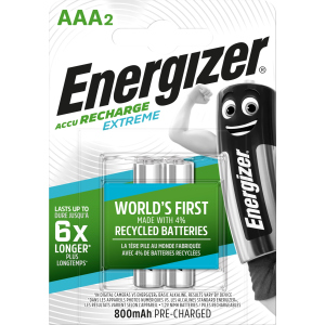 Акумулятор Energizer Extreme AAA 800 мАг 2 шт (7638900416862) ТОП в Вінниці