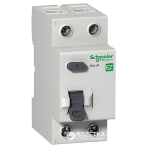 хорошая модель Дифференциальный выключатель с защитой  по напр. 63A, 2Р, 100мА, А, Schneider Electric EZ9 (EZ9R74263)