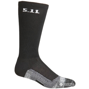 Носки тактические 5.11 Tactical Tactical Level I 9 Sock - Regular Thickness 59048 L Black (2000000145631) ТОП в Виннице