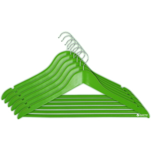 Набор вешалок для одежды Мій Дім EveryDay 44.5х23х1.2 см 6 шт Зеленая (RE05163G/6) ТОП в Вінниці