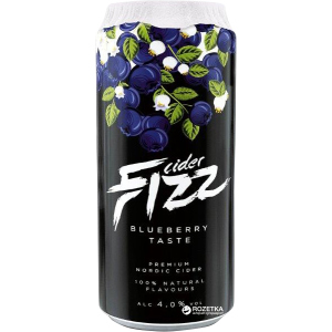 Упаковка сидра Fizz Blueberry 4% 0.5 л x 24 банки (4740098079309) лучшая модель в Виннице