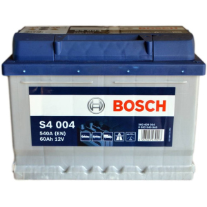 Автомобильный аккумулятор Bosch 60Аh Ев (-/+) S4004 (540EN) (0 092 S40 040)