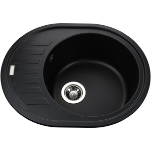 Кухонна мийка GLOBUS LUX Arno 620х500 чорний (000020962) краща модель в Вінниці