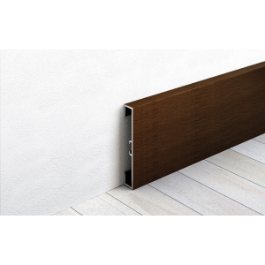 Дизайнерський прямокутний плінтус Profilpas Metal line 89 висота 40 мм коричневий (Metal Line 89/4) рейтинг