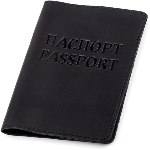 Обложка на паспорт Shvigel 13917 Черная ТОП в Виннице
