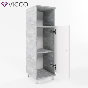 Шафа для ванної Vicco Fynn, 30x95, біла, бетон ТОП в Вінниці