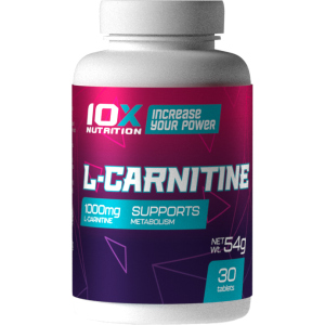 Жироспалювач 10X Nutrition L-Carnitine 30 таблеток (525272730764) в Вінниці