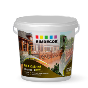 Акриловий фасадний лак для дерева Himdecor Shedevr CK-05 напівматовий 2.2 кг