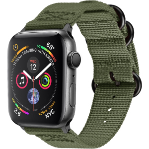 Ремешок Promate Nylox-38 для Apple Watch 38-40 мм 1/2/3/4/5/6/SE Green (nylox-38.green)