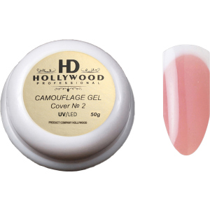 Гель для наращивания ногтей HD Hollywood Camouflage Cover №2 50 мл (HD-ГС№2Б) (2200199050024)